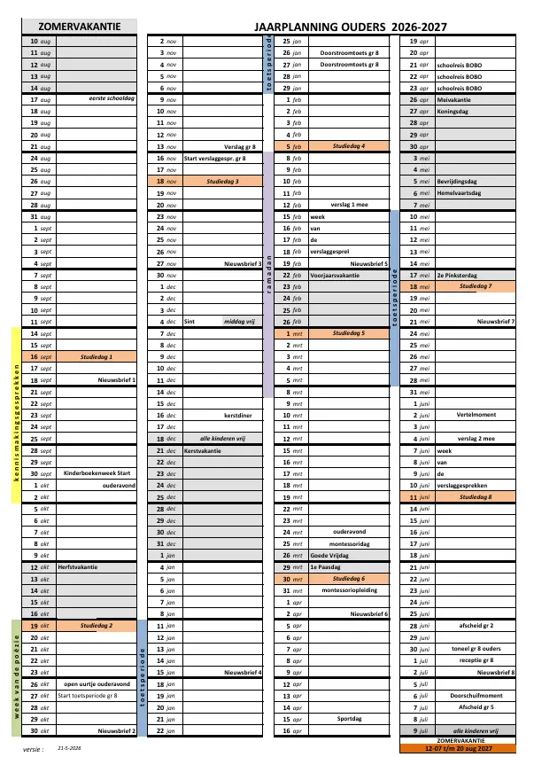 Jaarplanning ouders 26-27